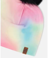 Deux par Deux Baby Girls Stretch Jersey Hatwith Pompom