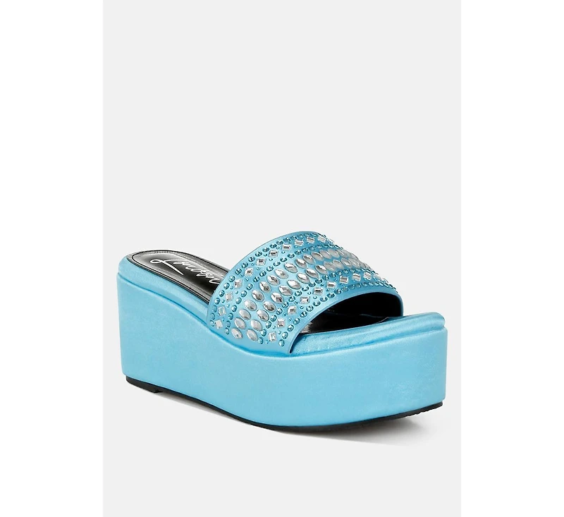 Batanga Diamante & Rhinestone Detail Stylish Flatforms