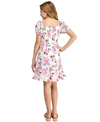 As U Wish Girls' 7-16 Floral Print Dress