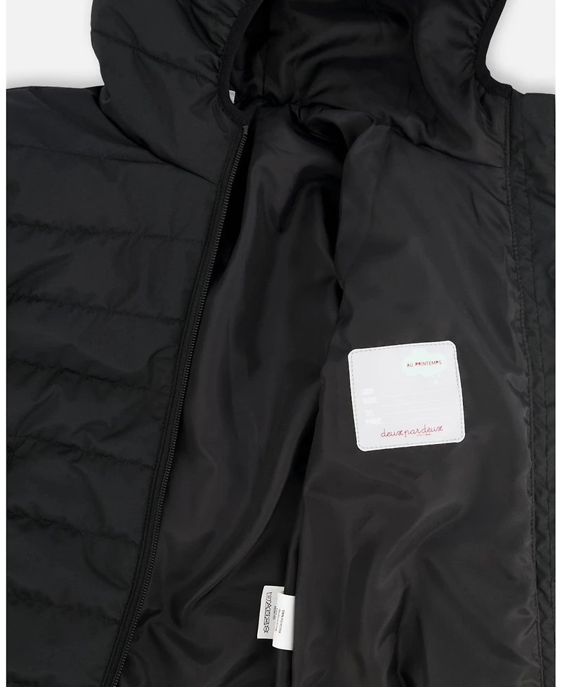 Deux par Kids Unisex Quilted Mid-Season Jacket Black - Toddler|Child