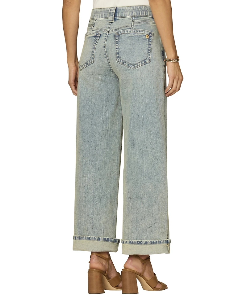 Democracy Petite High-Rise Wide Leg Jeans
