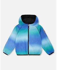 Deux par Boy Softshell Jacket Blue To Black Gradient - Child