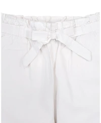 Hope & Henry Little and Big Girls' Linen Paper Bag Tie-Waist Pant
