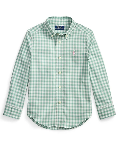 Polo Ralph Lauren Boys' 2-7 Plaid Button-Down Poplin Shirt