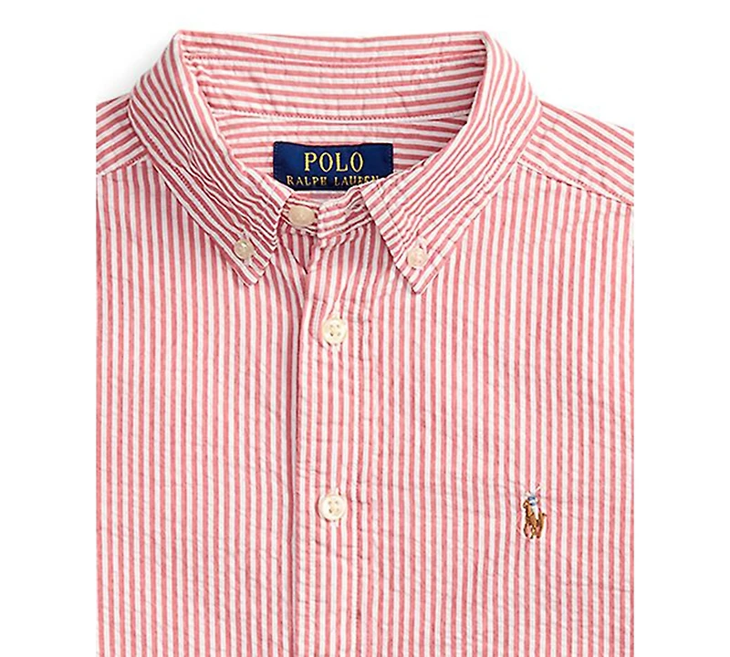 Polo Ralph Lauren Boys' 8-20 Striped Pattern Short-Sleeve Shirt