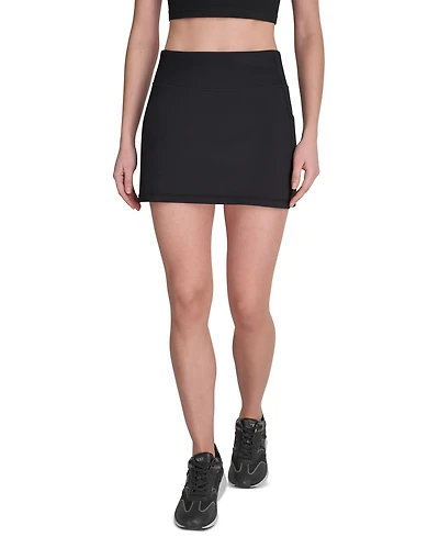 Dkny Sport Women's Balance Compression Super High Waist Pull-On Skort