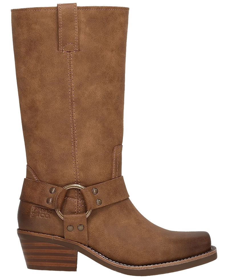 Frye and Co. Women's Lorrie Harness Stacked Heel Boots