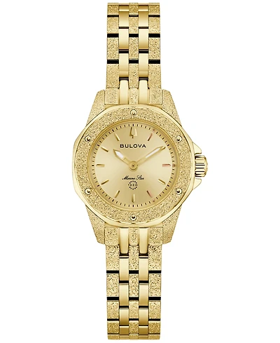 Bulova Women's Marine Star Series A Marc Anthony Gold-Tone Stainless Steel Bracelet Watch 35mm