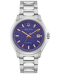 Bulova Men's Tony Bennett Nyc Silver-Tone Stainless Steel Bracelet Watch 32mm