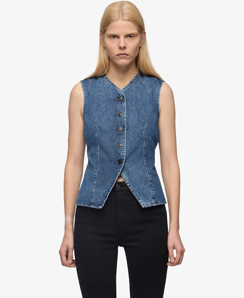 7 For All Mankind Women's V-Neck Vest