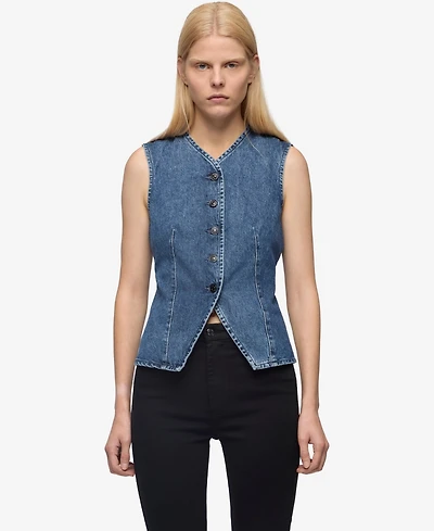 7 For All Mankind Women's V-Neck Vest