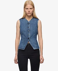 7 For All Mankind Women's V-Neck Vest