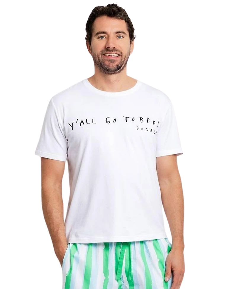 Sant and Abel Men's Drawbertson Y'All Go To Bed Cotton Pajama T-Shirt