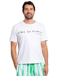Sant and Abel Men's Drawbertson Y'All Go To Bed Cotton Pajama T-Shirt