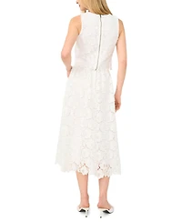 CeCe Women's Lace Crew Neck Top