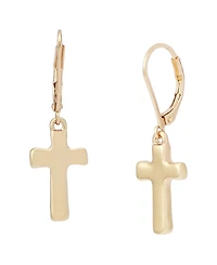 Robert Lee Morris Soho Mother of Pearl Cross Dangle Earrings