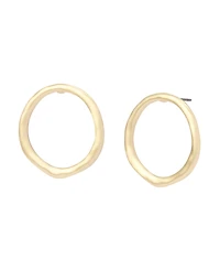 Robert Lee Morris Soho Silver Sculpted Circle Post Earrings
