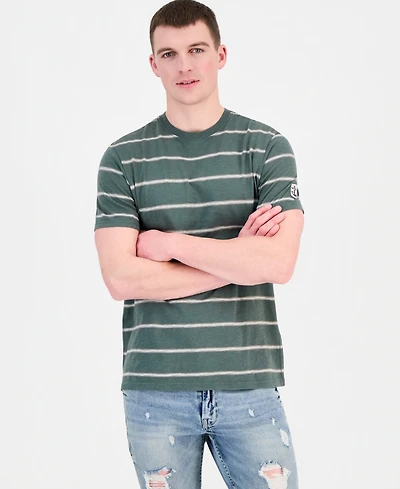 Guess Men's Striped Relaxed-Fit T-Shirt