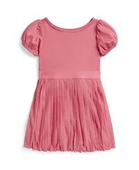 Polo Ralph Lauren Girls' 2-6X Pleated Stretch Ponte Round Neck Dress