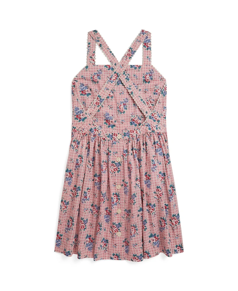 Polo Ralph Lauren Girls' 7-16 Striped Square Neck Seersucker Dress