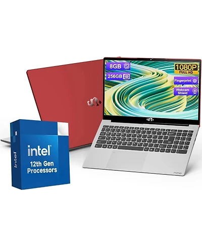 Nimo 15.6" Laptop Intel Pentium Processor N100 8GB Ram 256GB Ssd 3.4GHz Backlit Keyboard- Fingerprint WiFi 6 Win 11