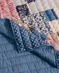 Greenland Home Fashions Shiloh Patchwork Floral Print Cotton Blend Throw, 50" x 60"