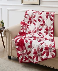 Greenland Home Fashions Wedding Ring Reversible Jacquard Woven Throw, 50" x 60"