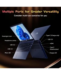 Nimo 15.6" Laptop Intel Pentium Processor N100 16GB Ram 512GB Ssd 3.4GHz Backlit Keyboard- Fingerprint WiFi 6 Win 11