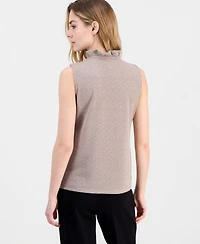 Anne Klein Women's Sleeveless Ruffled-Neck Top