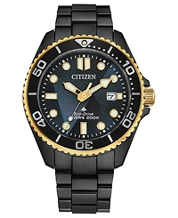Citizen Men's Special Edition Promaster Dive "Light in Black" 3 Gray Stainless Steel Bracelet Watch, 40.6mm