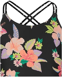 Roxy Girls' 8-16 Floral Top & Polka Dot Bottoms Mix Bikini, 2-Piece Set