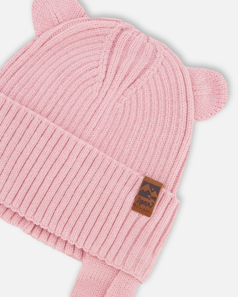 Deux par Deux Baby Girls Knit Hat Pale
