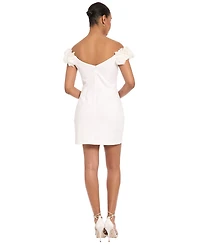 ivy + blu Women's Off-The-Shoulder Embellished Mini Dress