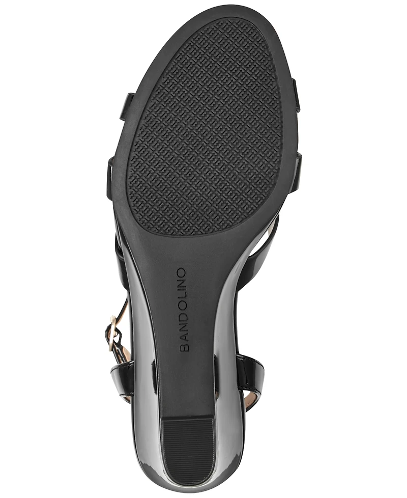 Bandolino Women's Adler Strappy Wedge Dress Sandals