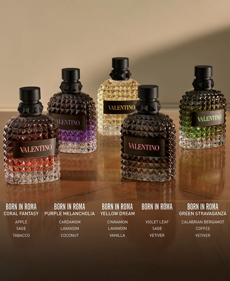 Valentino Uomo Born in Roma Purple Melancholia Eau De Toilette Spray, 3.38 oz.