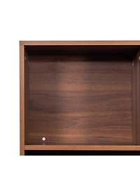 Boyel Living 70.87" Tall Bookshelf with 10 Cubes and 3 Doors, 4-Tier Bookshelf, Open Shelf Bookcase with Cabinet, Modern Cube Storage Organizer