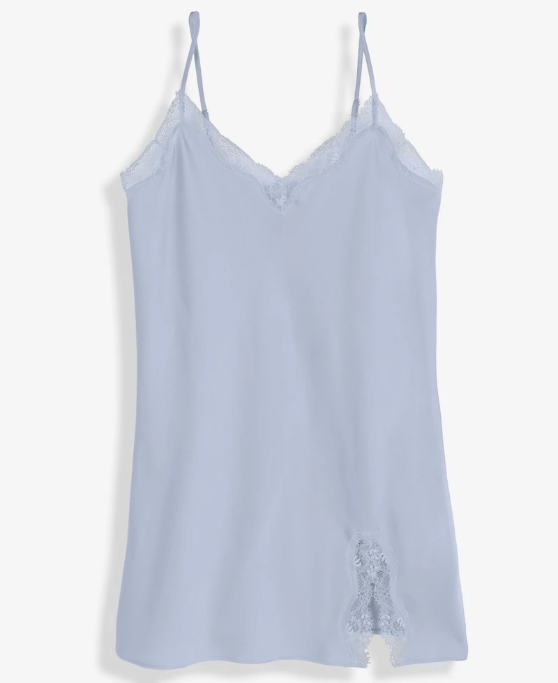 I.n.c. International Concepts Women's Lace-Trim Satin Chemise, Exclusively at Macy's