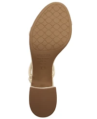 Arezzo Women's Mikayla Round Toe Mid Block Sandals