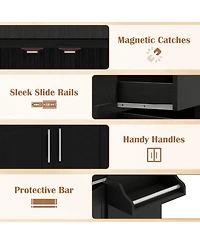 Volenca Kitchen Island Cart with Towel Rack and Spice