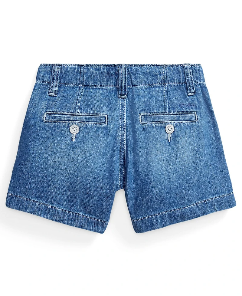 Polo Ralph Lauren Girls' 2T-6X Zip Fly Denim Shorts