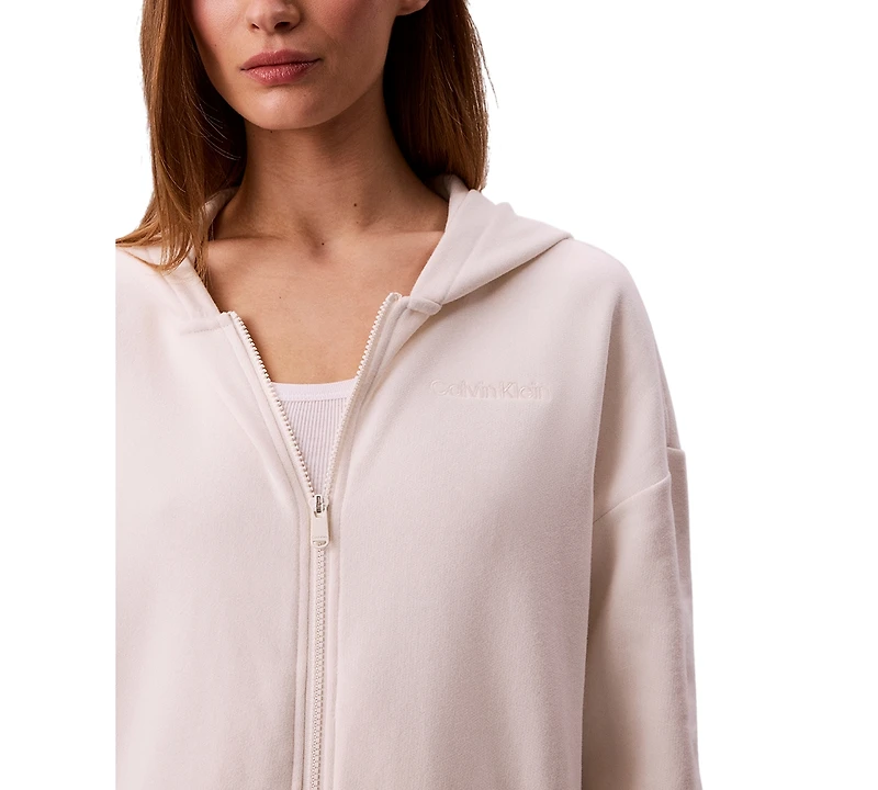 Calvin Klein Performance Women's Brushed French Terry Full Zip Hoodie