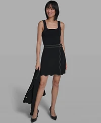 Karl Lagerfeld Paris Women's Scallop Trim Skirt