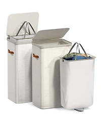 Sorbus 2 Pack 1-Compartment Laundry Basket with Removable Laundry Bag - Durable Organizer for Bathroom, Bedroom, or Laundry Room - Space Saving