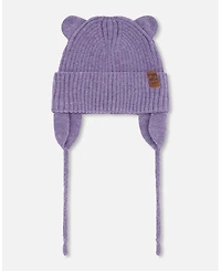 Deux par Deux Baby Girls Knit Hat Lavender