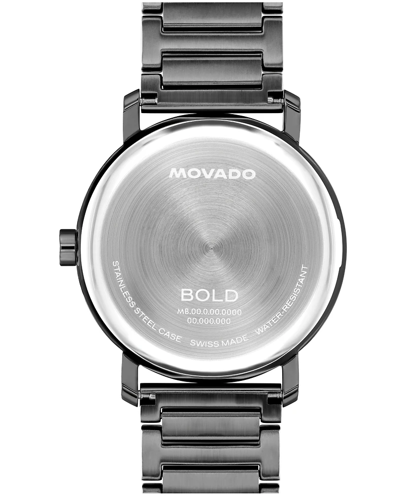 Movado Men's Bold Evolution 2.0 Swiss Quartz Ionic Plated Grey Steel Watch, 40mm