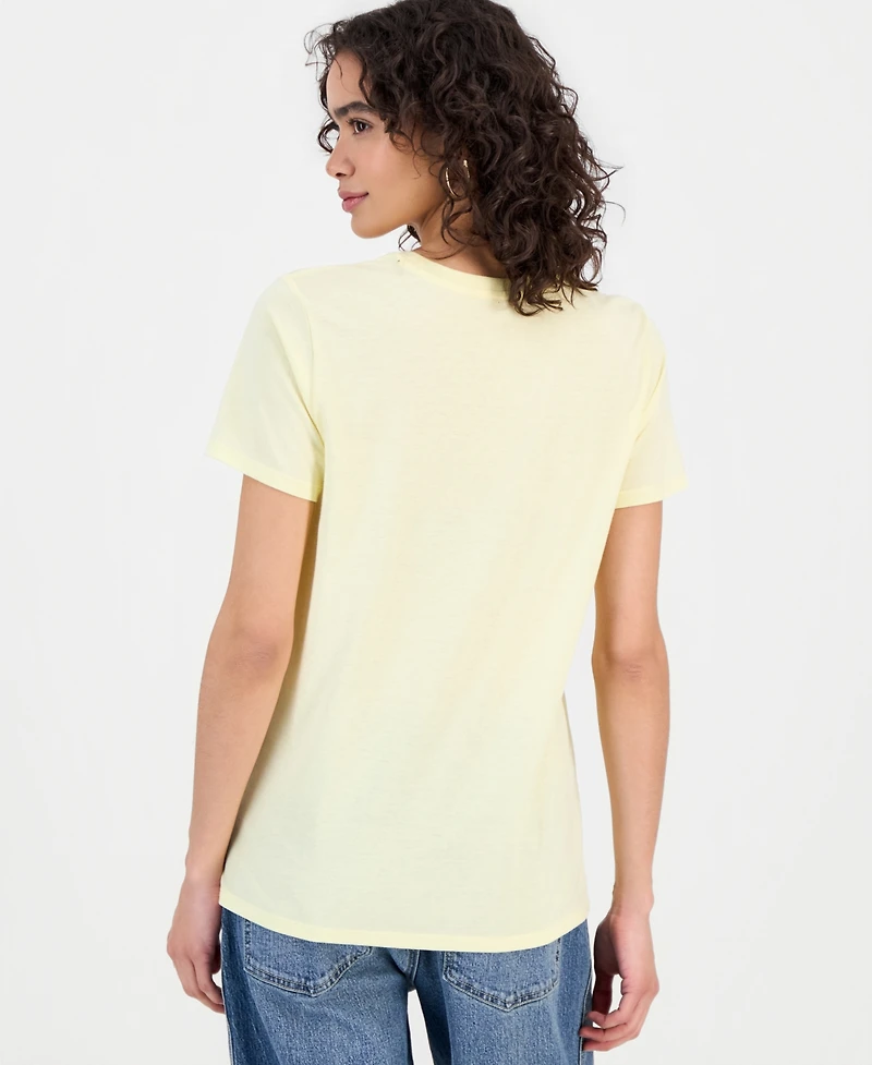 Rebellious One Juniors' California Sequin Graphic-Print Tee