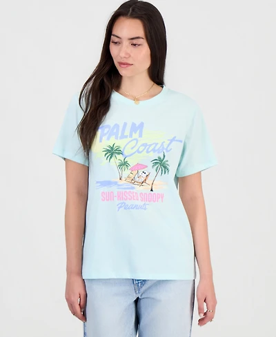 Grayson Threads, The Label Juniors' Snoopy Palm Coast Graphic T-Shirt