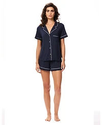 Gap Women's Notch Collar Short-Sleeve Shirt and Shorts, 2-Piece Set