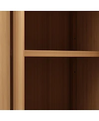 Boyel Living Large Capacity Bamboo Storage Cabinet Furniture for Bathroom Living Room Bathroom Bamboo Storage Cabinet With Shelves