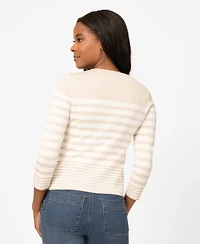 Melissa Paige Women's Mix Stripe Cardigan Top, Macy's Exclusive